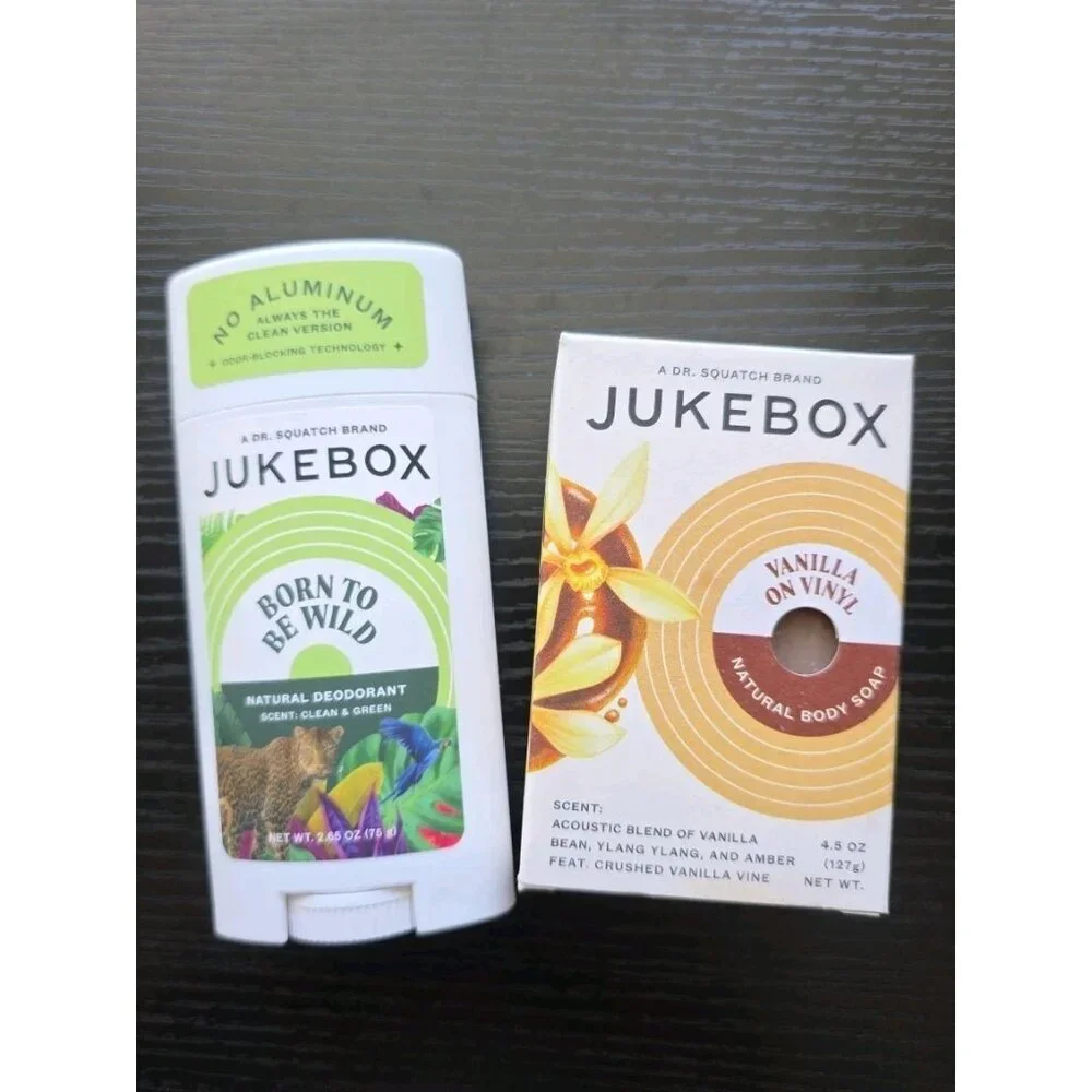 Jukebox Natural Deodorant Born To Be Wild‎ + Vanilla On Vinyl Soap Set
